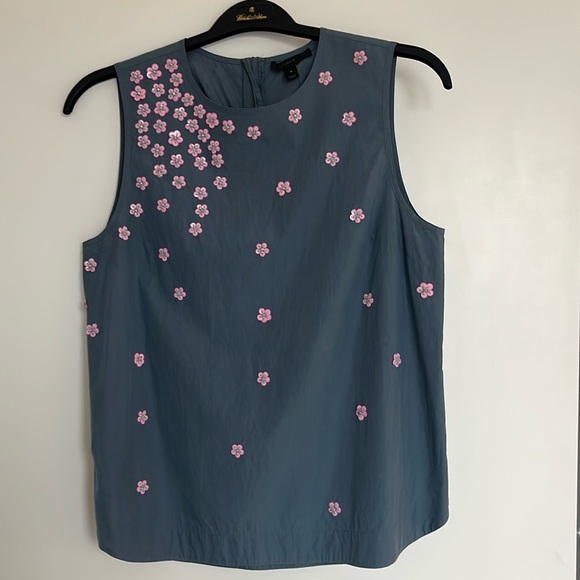 Embellished beaded j crew top - LIKE NEW - Picture 1 of 8